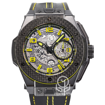 Hublot 宇舶 Big Bang Ferrari 大爆炸 限量聯名法拉利 401.CQ.0129.VR 碳纖維與陶瓷錶殼 45mm 2016年 90%新 附原廠自動上鍊錶盒