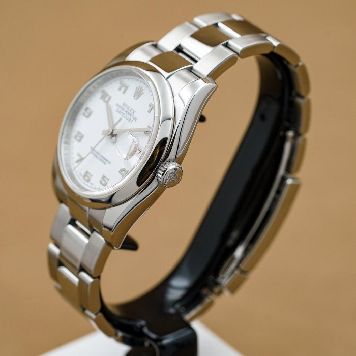 Rolex 勞力士 Datejust 白數字面 蠔式 DJ36mm 防偽內圈 M字頭 保卡未填日期