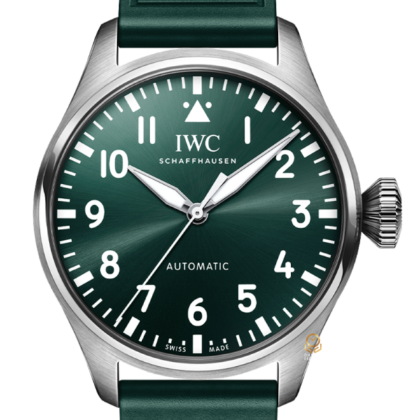 IWC萬國 IW329306 大型飛行員腕錶 43mm 綠色面盤 透明底蓋 大飛