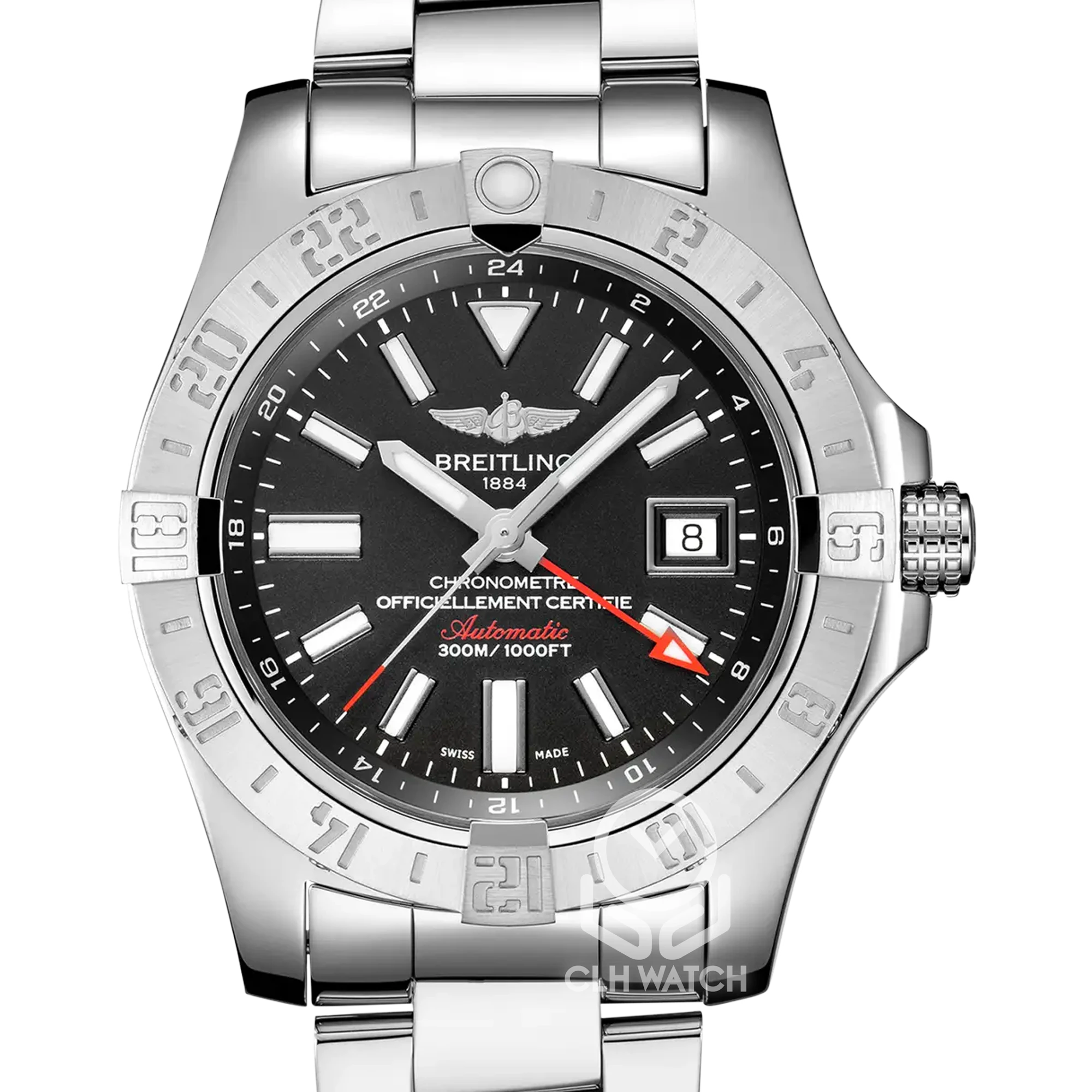 Breitling 百年靈 Avenger II GMT 復仇者二代雙時區腕錶 A3239011/BC35 黑面 43mm 2018年 台灣公司貨 95%新