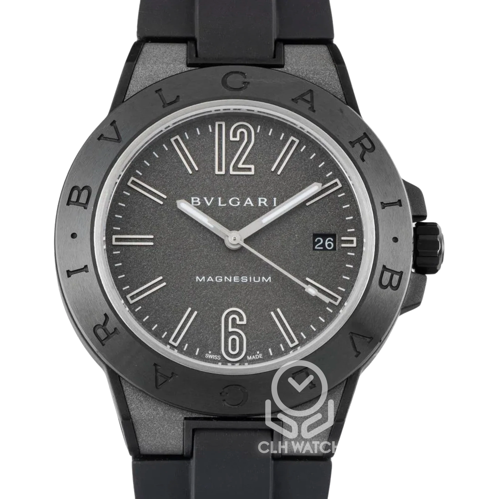 Bvlgari 寶格麗 Diagono Magnesium DG41SMC 深灰面 鎂合金自動機械腕錶 41mm 單錶