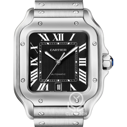 Cartier 卡地亞 Santos de Cartier 山度士 WSSA0096 黑面 大型款 39.8mm 2026年台灣公司貨 95%新