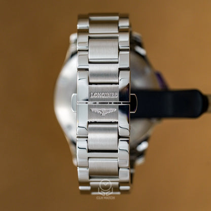 Longines 浪琴 Conquest 征服者 L36874566 黑色面盤 GMT雙時區 2020年台灣公司貨 41mm L3.687.4.56.6