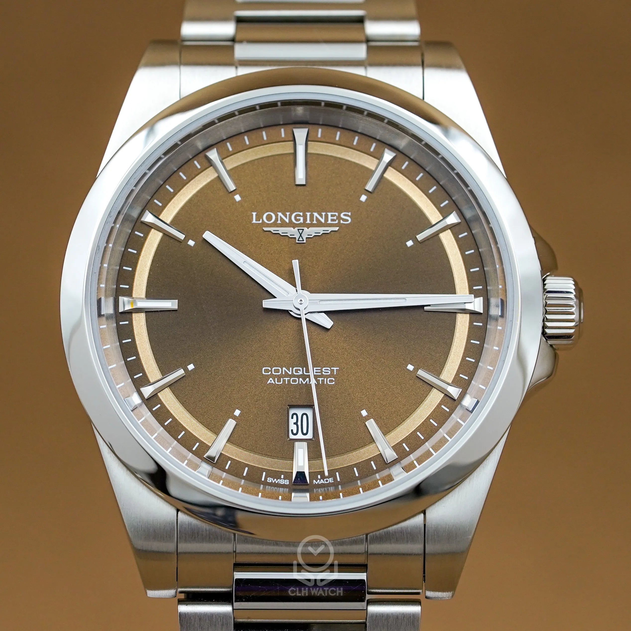 Longines 浪琴 Conquest 征服者 L38304626 棕色面盤 經典運動款 2024年台灣公司貨 41mm