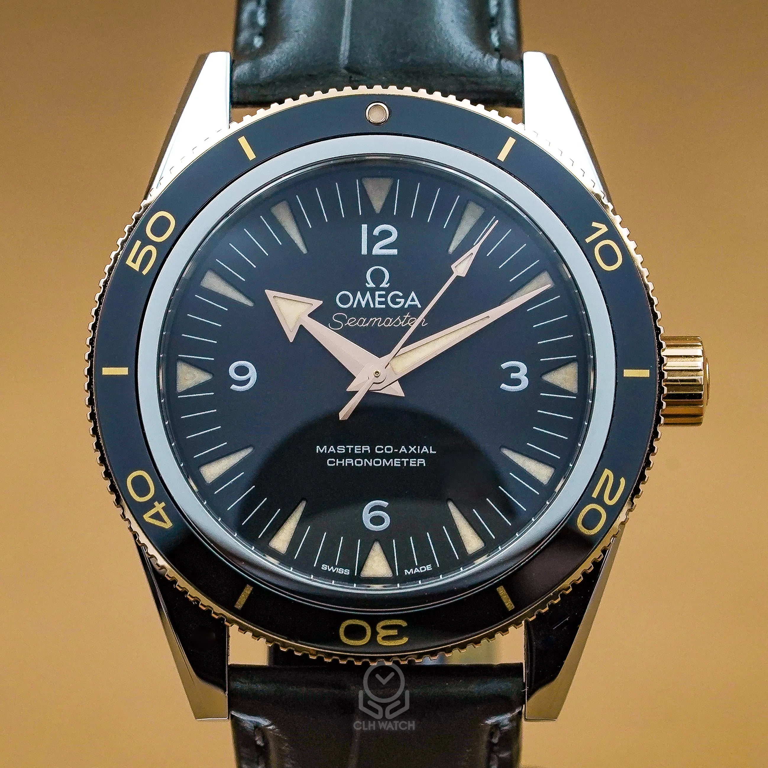Omega 歐米茄 Seamaster 海馬300 黑面半金潛水錶 玫瑰金鋼款 23322412101002 2024年 41mm （已交流）