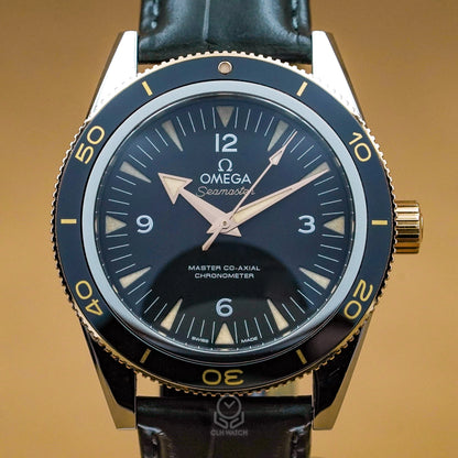 Omega 歐米茄 Seamaster 海馬300 黑面半金潛水錶 玫瑰金鋼款 23322412101002 2024年 41mm （已交流）