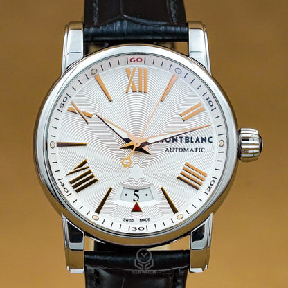 Montblanc 萬寶龍 Star 4810 105858 自動上鍊 銀白機刻面 41.5mm 2011年台灣公司貨（已交流）