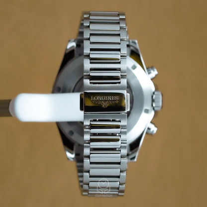 Longines 浪琴 Conquest 征服者 銀白熊貓面盤 機械計時碼錶 L38354726 2025年 42mm