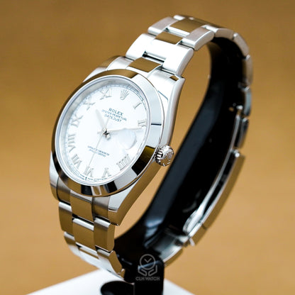 Rolex 勞力士 Datejust 41 系列 126300 白色羅馬面 蠔式三板帶 2024年 DJ41 DJ2