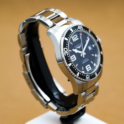 Longines 浪琴 深海征服者系列 HydroConquest L36424566 黑色鋁圈 老浪鬼 41mm 2016年 台灣公司貨 95%新