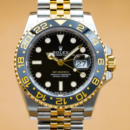 Rolex 勞力士 格林威治型 II GMT-Master II 126713GRNR 半金皮蛋 灰黑圈 40mm 2025年 98%新