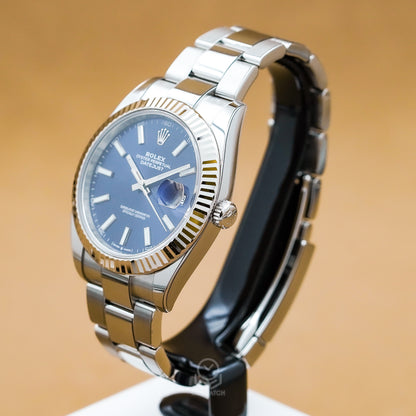 Rolex 勞力士 Datejust 41 系列 126334 三角坑紋外圈 藍面 蠔式三板帶 2019年 DJ2 41mm