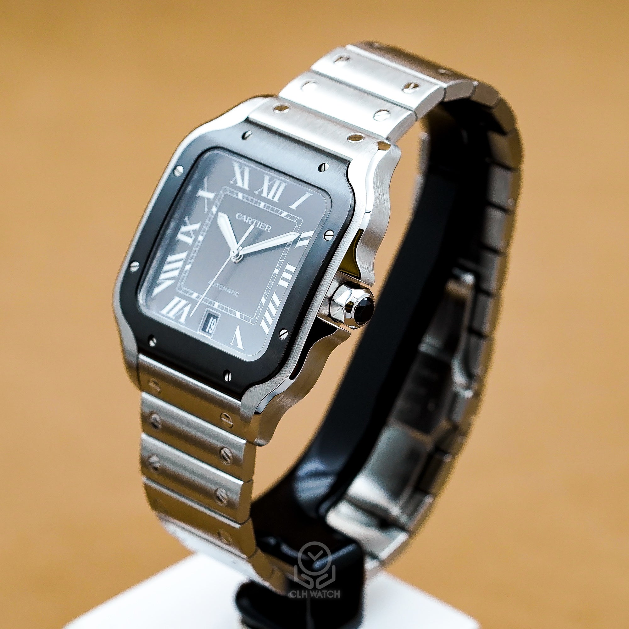 Cartier 卡地亞 山度士 Santos de Cartier WSSA0037 灰面 大型款 2023年 台灣公司貨 95%新