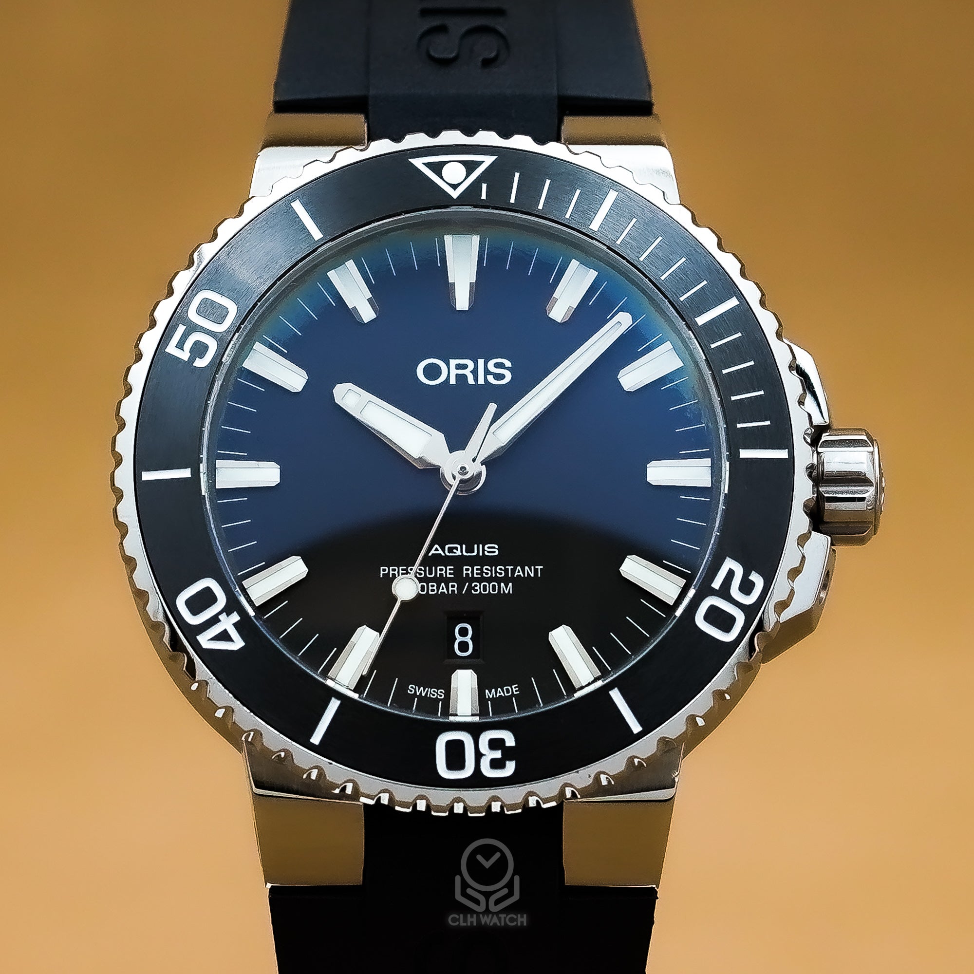 Oris 豪利時 潛水系列 Aquis Date 01 733 7730 4154 黑色陶瓷圈 43.5mm 2018年 台灣公司貨 95%新 已保養 換新膠帶