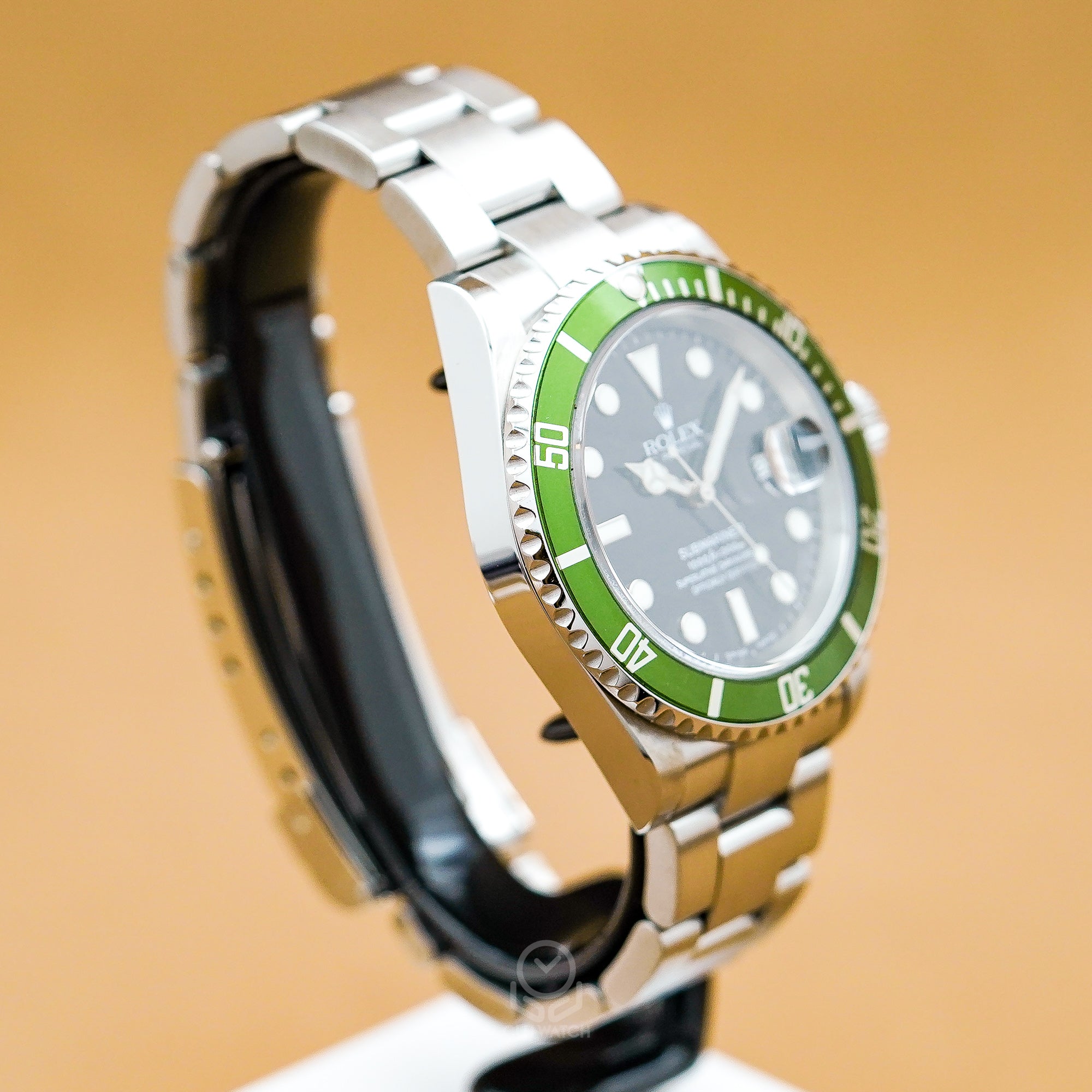 Rolex 勞力士 潛航者型 Submariner Date 16610LV 50週年 綠水鬼 Kermit F7字頭 B3青綠圈 40mm 2005年 台灣公司貨 95%新