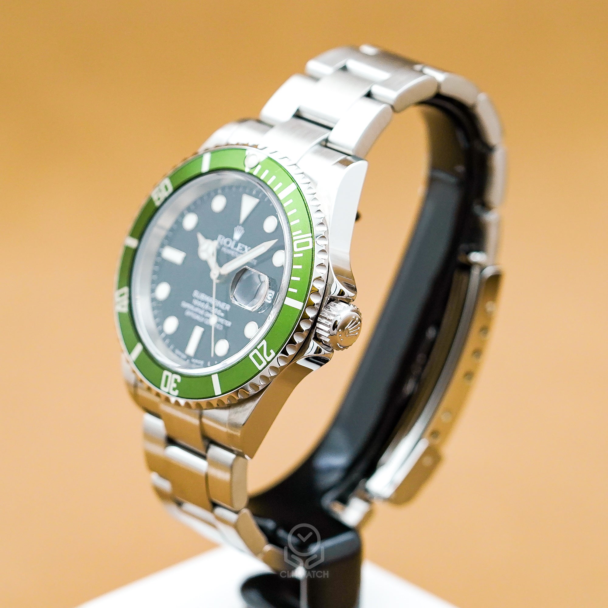 Rolex 勞力士 潛航者型 Submariner Date 16610LV 50週年 綠水鬼 Kermit F7字頭 B3青綠圈 40mm 2005年 台灣公司貨 95%新