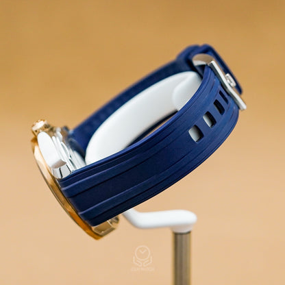 Omega 歐米茄 海馬系列 Seamaster Diver 300米 藍面半金 18K 玫瑰金Sedna™ 21022422003002 42mm 2024年 台灣公司貨 95%新（已交流）