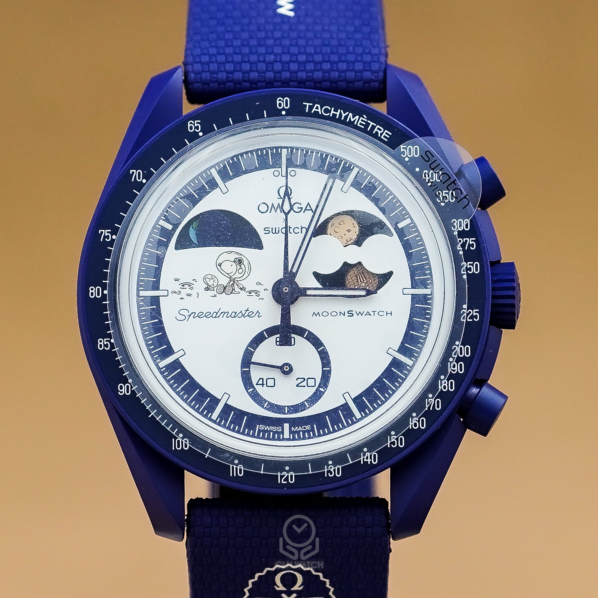 Swatch x Omega 聯名系列 MoonSwatch Mission to Neptune 海王星 金針款 SO33N702L 42mm 2025年 台灣公司貨 未使用品（寄賣）