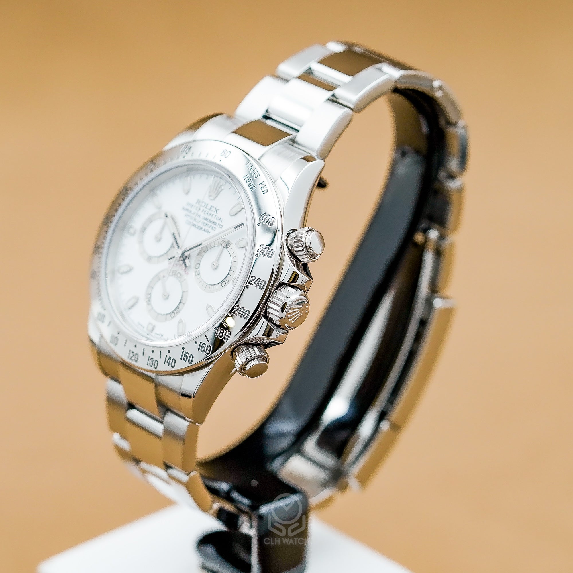 Rolex 勞力士 Daytona 宇宙計時型迪通拿 116520 白面 鋼王 APH面 藍光 閃圈 新扣 40mm 2015年 95%新 白迪 鋼迪