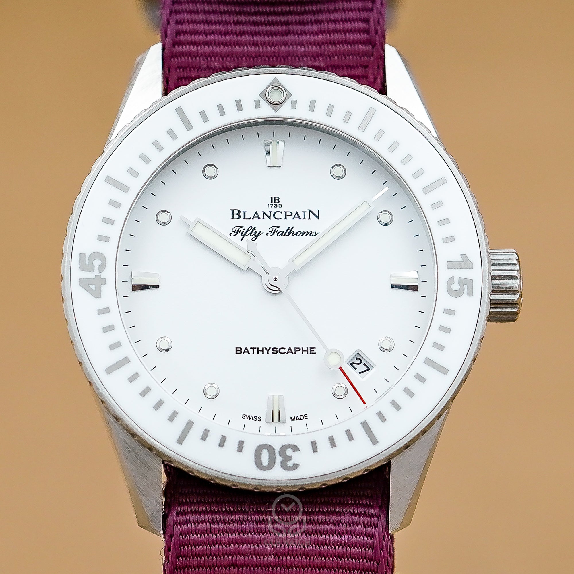 Blancpain 寶珀 五十噚系列 Fifty Fathoms Bathyscaphe 深海潛水錶 5100-1127-NAVA 38mm 2017年 95%新