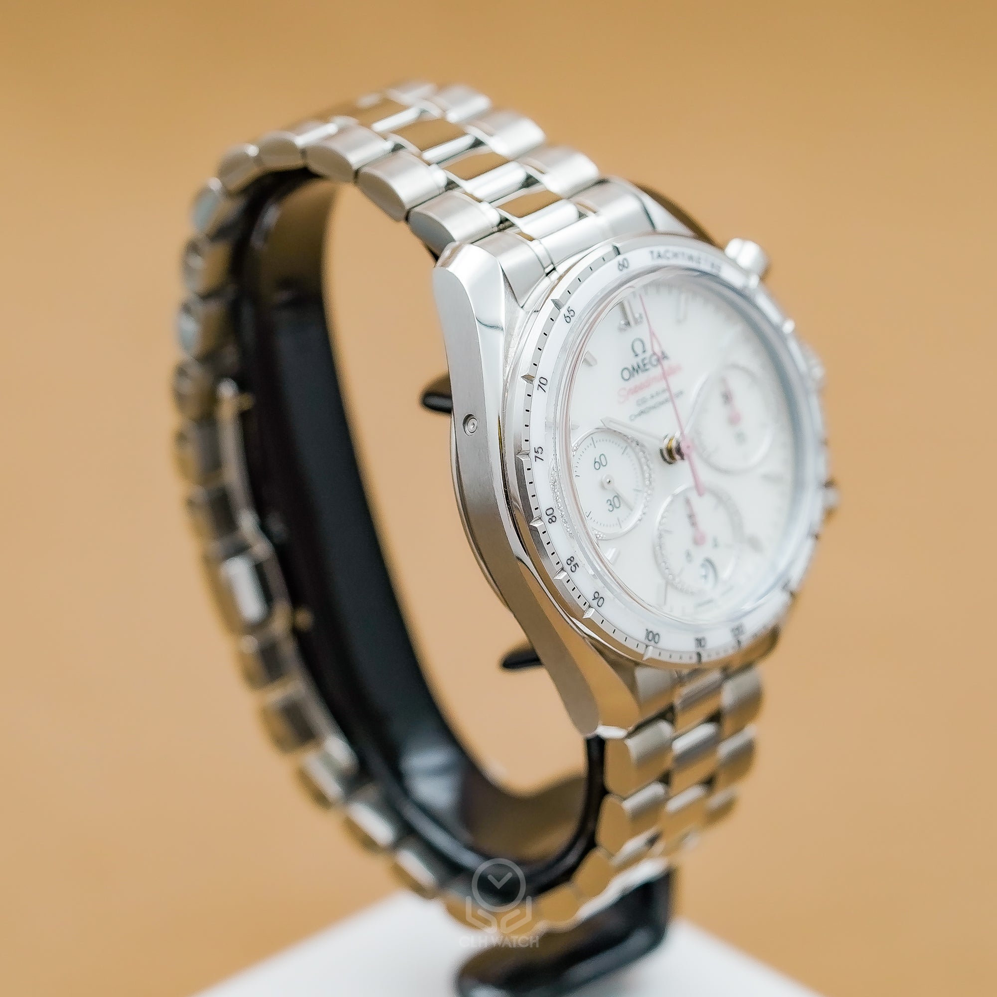 OMEGA 歐米茄 超霸系列 同軸擒縱計時腕錶 324.30.38.50.55.001 珍珠母貝鑽面 32430385055001 38mm 2023年 台灣公司貨 95%新