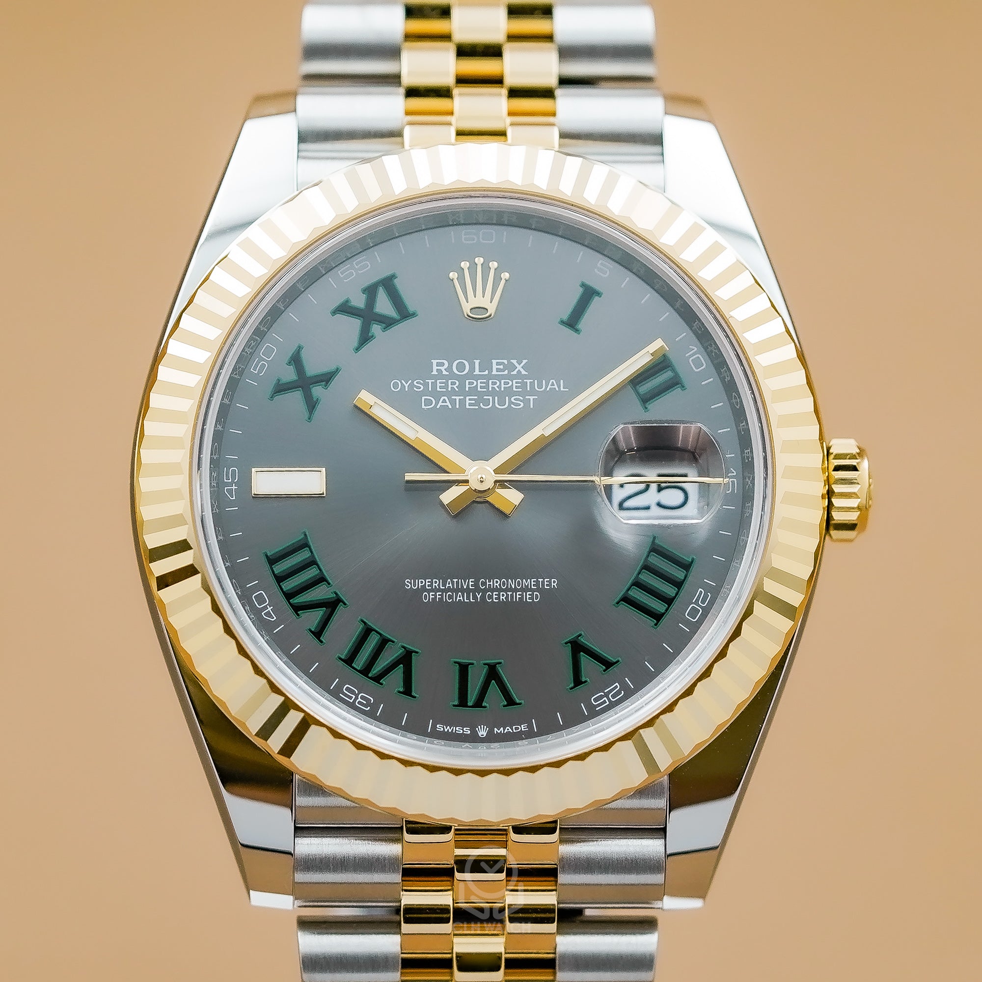 Rolex 勞力士 Datejust 41系列 126333 溫布頓面盤 綠羅馬 紀念型五珠帶 DJ41 2026年5月 未使用品
