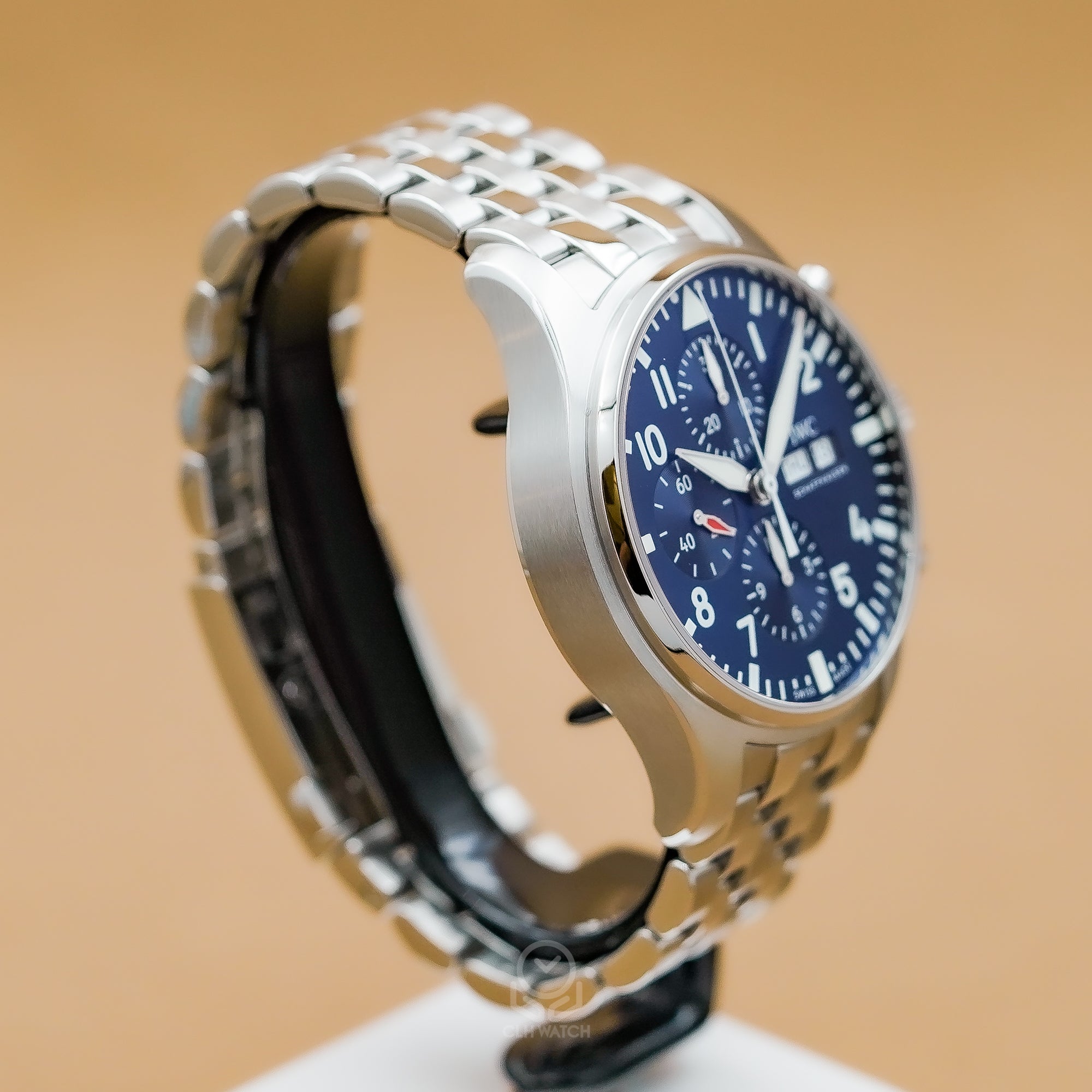 IWC 萬國錶 飛行員計時腕錶 小王子特別版 藍面 鍊帶 IW377717 43mm 2017年 台灣公司貨 95%新