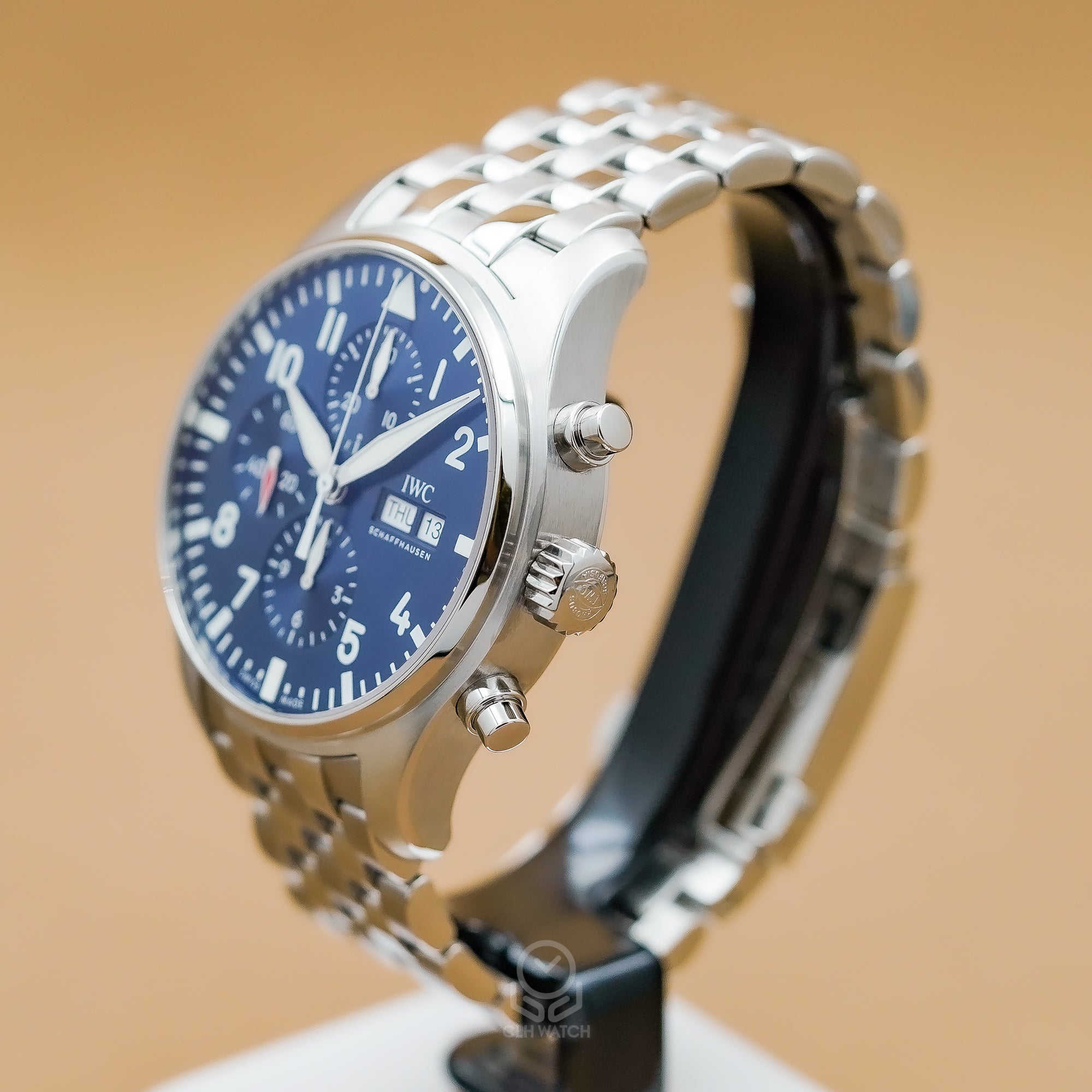 IWC 萬國錶 飛行員計時腕錶 小王子特別版 藍面 鍊帶 IW377717 43mm 2017年 台灣公司貨 95%新