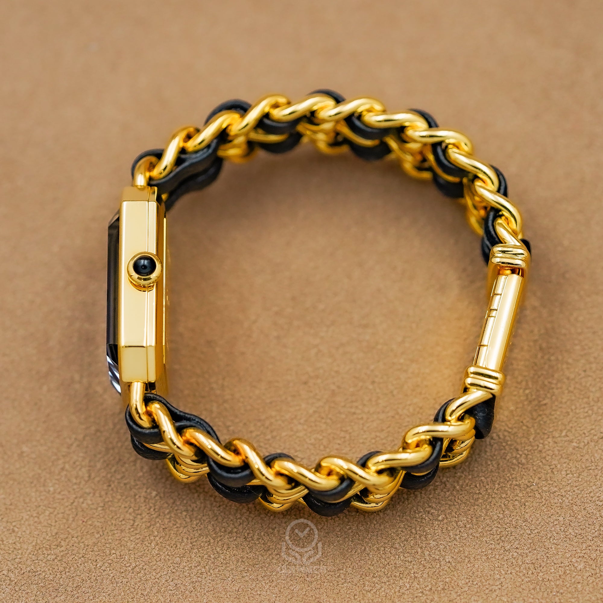 Chanel 香奈兒 Première 首映系列 首代經典黑金皮穿鍊 首映錶 H0001 S號 手圍約14.5CM 單錶