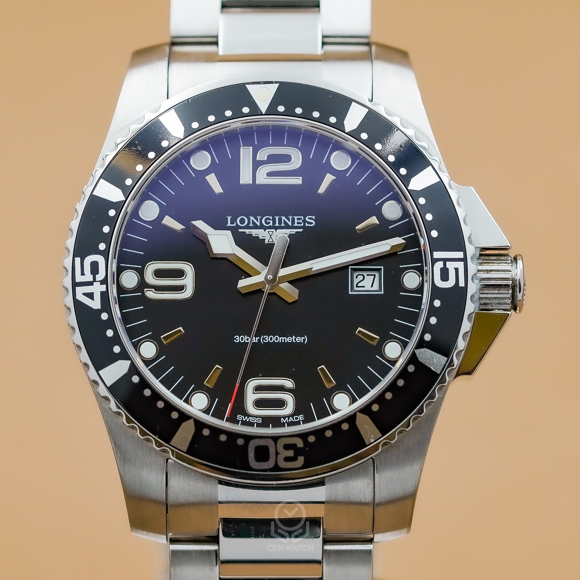 Longines 浪琴 深海征服者系列 黑浪鬼 44mm L38404566 2017年 台灣公司貨 90%新