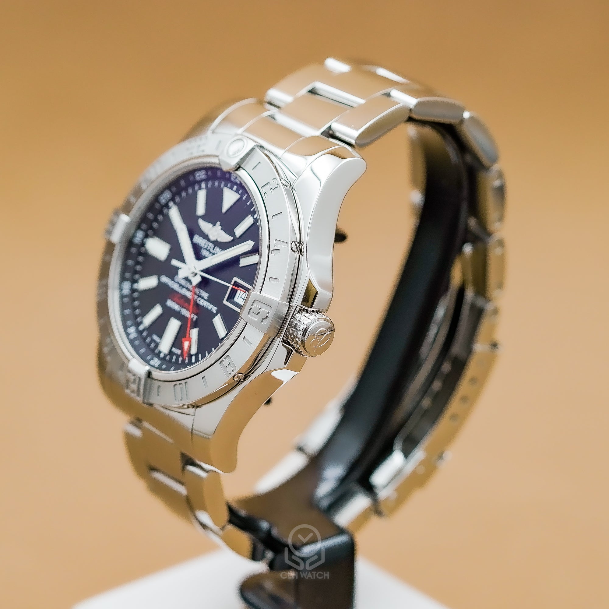 Breitling 百年靈 Avenger II GMT 復仇者二代雙時區腕錶 A3239011/BC35 黑面 43mm 2018年 台灣公司貨 95%新