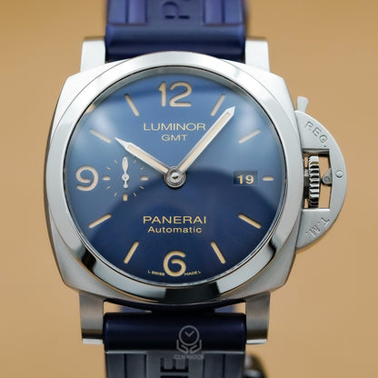 Panerai 沛納海 Luminor GMT PAM01033 PAM1033 兩地時區藍面 44mm 2020年 95％新