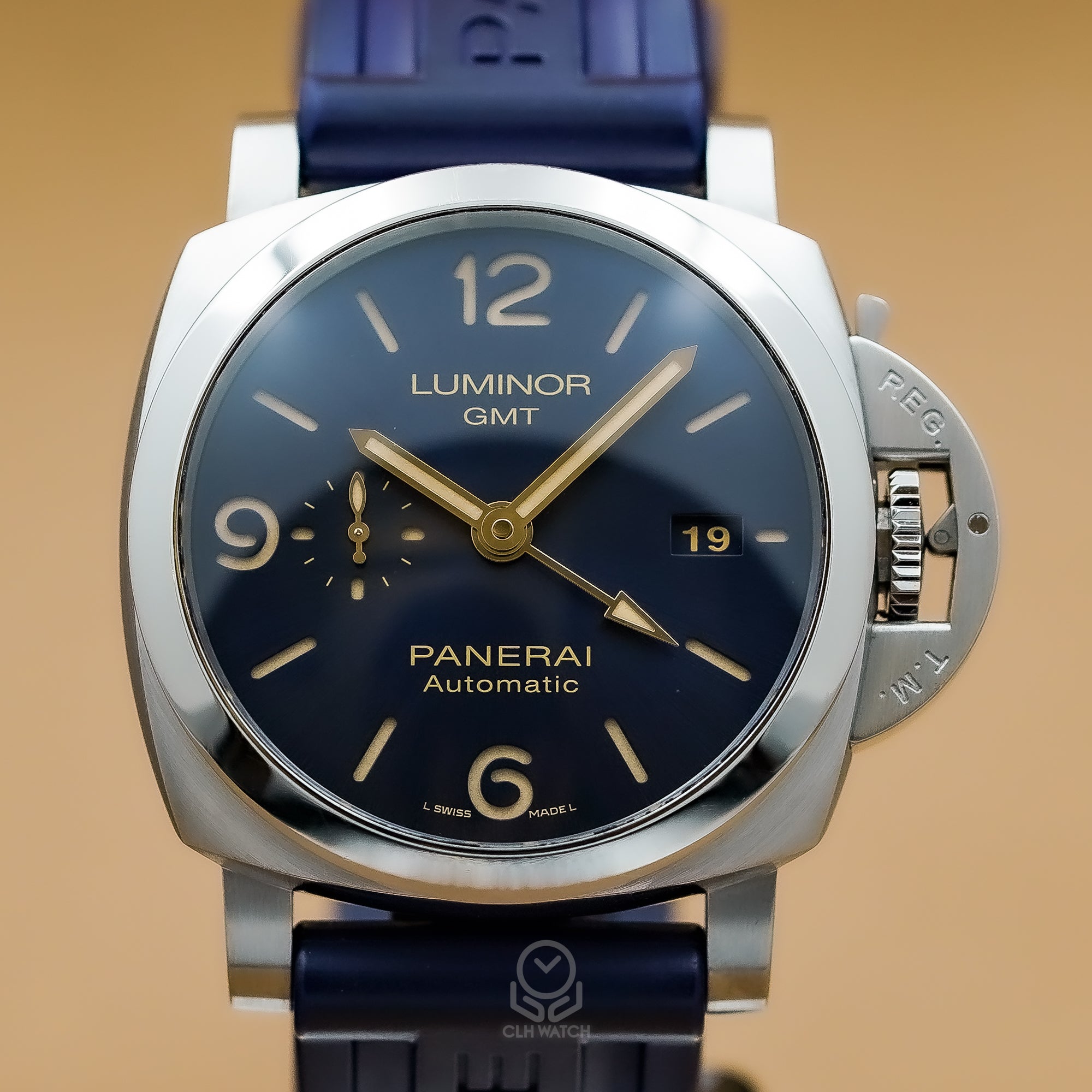 Panerai 沛納海 Luminor GMT PAM01033 PAM1033 兩地時區藍面 44mm 2020年 95％新