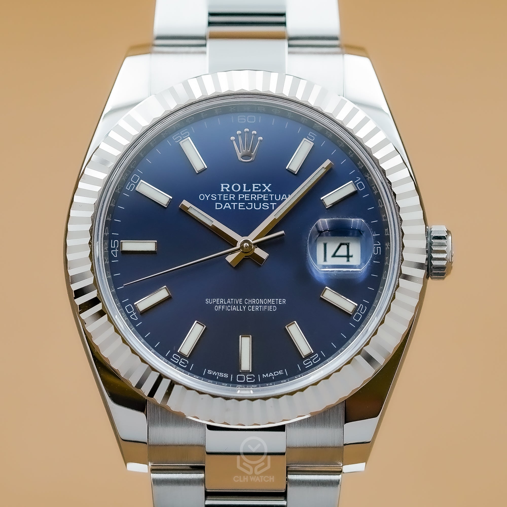 Rolex 勞力士 Datejust 41 系列 126334 三角坑紋外圈 太陽圈 狗牙圈 藍面 蠔式三板帶 DJ2 41mm 2019年 95％新