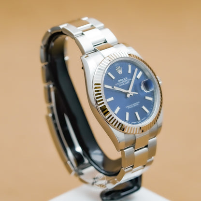 Rolex 勞力士 Datejust 41 系列 126334 三角坑紋外圈 太陽圈 狗牙圈 藍面 蠔式三板帶 DJ2 41mm 2019年 95％新