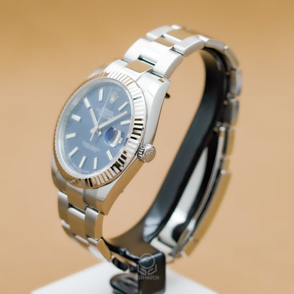 Rolex 勞力士 Datejust 41 系列 126334 三角坑紋外圈 太陽圈 狗牙圈 藍面 蠔式三板帶 DJ2 41mm 2019年 95％新