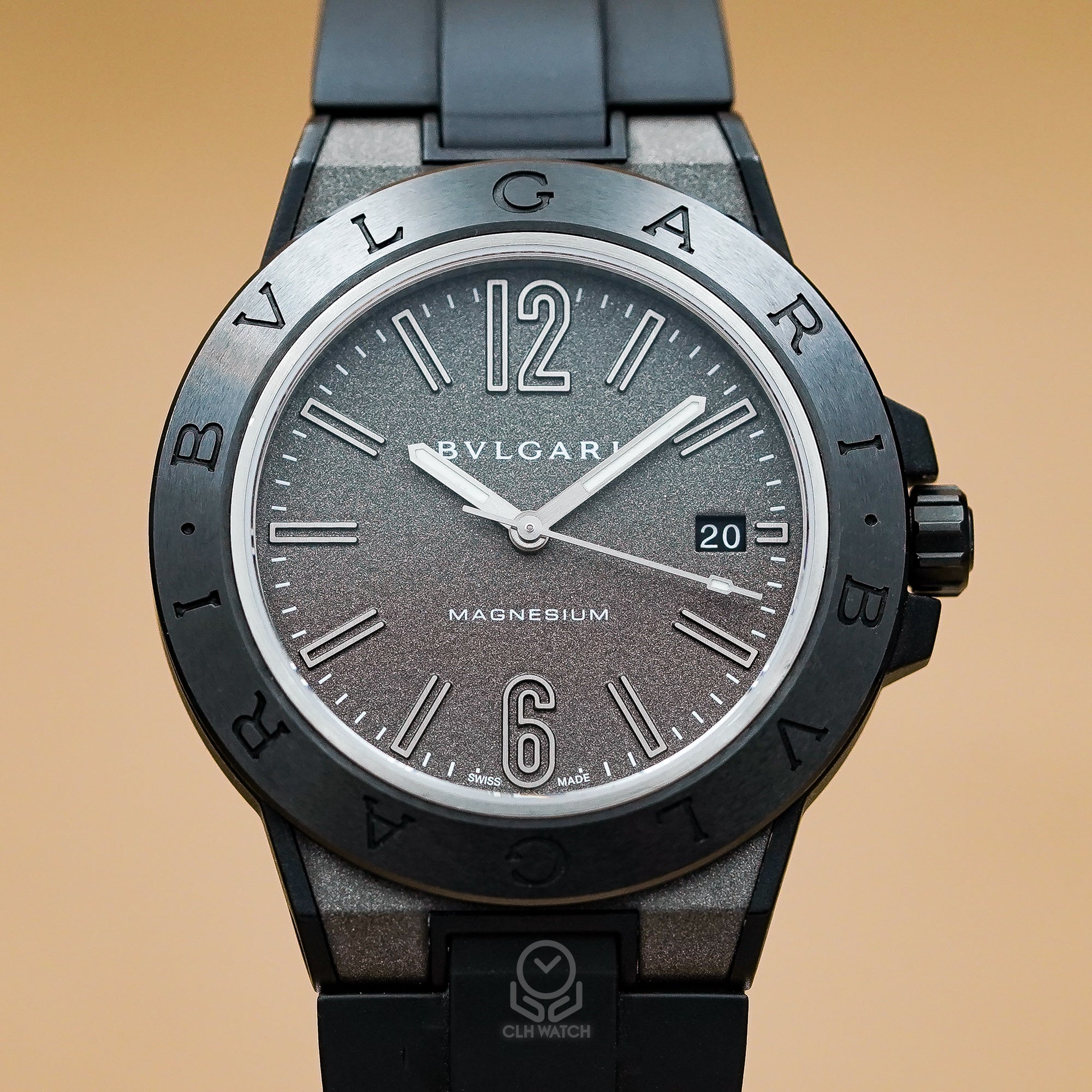 Bvlgari 寶格麗 Diagono Magnesium DG41SMC 深灰面 鎂合金自動機械腕錶 41mm 單錶