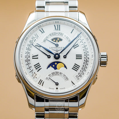 Longines 浪琴 Master 巨擘系列 L27394713 四逆跳月相 44mm 2026年台灣公司貨 98％新