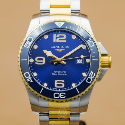 Longines 浪琴 HydroConquest 深海征服者系列 L37823967 半金藍浪鬼 43mm 2025年台灣公司貨 90％新