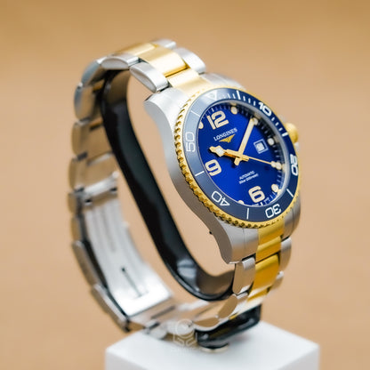 Longines 浪琴 HydroConquest 深海征服者系列 L37823967 半金藍浪鬼 43mm 2025年台灣公司貨 90％新