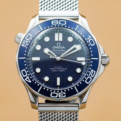 Omega 歐米茄 Seamaster Diver 300M James Bond 60週年紀念 210.30.42.20.03.002 藍色波浪面盤 21030422003002 42mm 2023年台灣公司貨 95%新