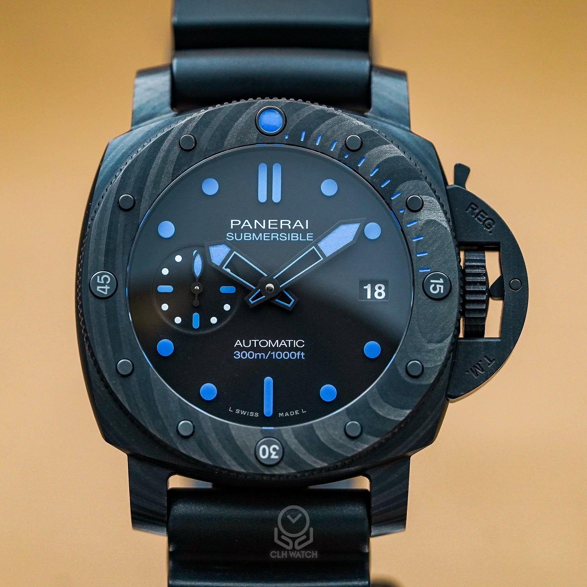 Panerai 沛納海 Submersible Carbotech PAM00960 PAM960 碳纖維專業潛水腕錶 42mm 2021年 95%新