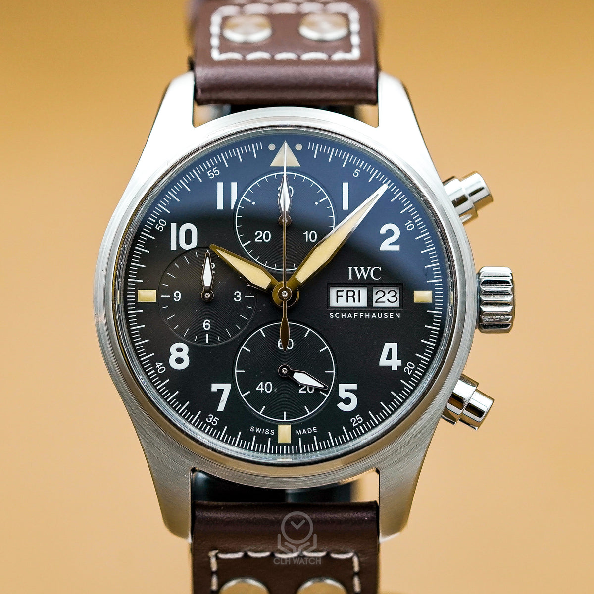 IWC 萬國 Pilot’s Watch Chronograph Spitfire 噴火戰機飛行員計時腕錶 IW387903 黑面 41mm 2020年台灣公司貨 95%新