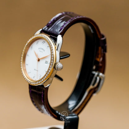 Hermès 愛馬仕 Arceau AR6.423 半金鑽石錶圈 32mm 單錶 95%新