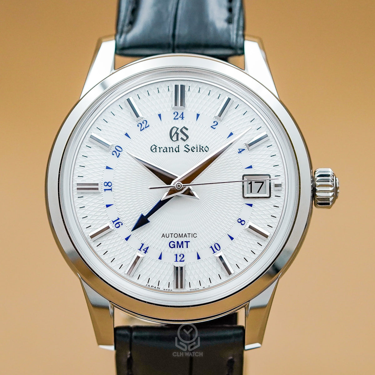 GS Grand Seiko 頂級精工 Elegance Collection SBGM255G 雪之華 Snowdrop 幾何螺旋紋面盤 藍鋼指針 GMT兩地時間