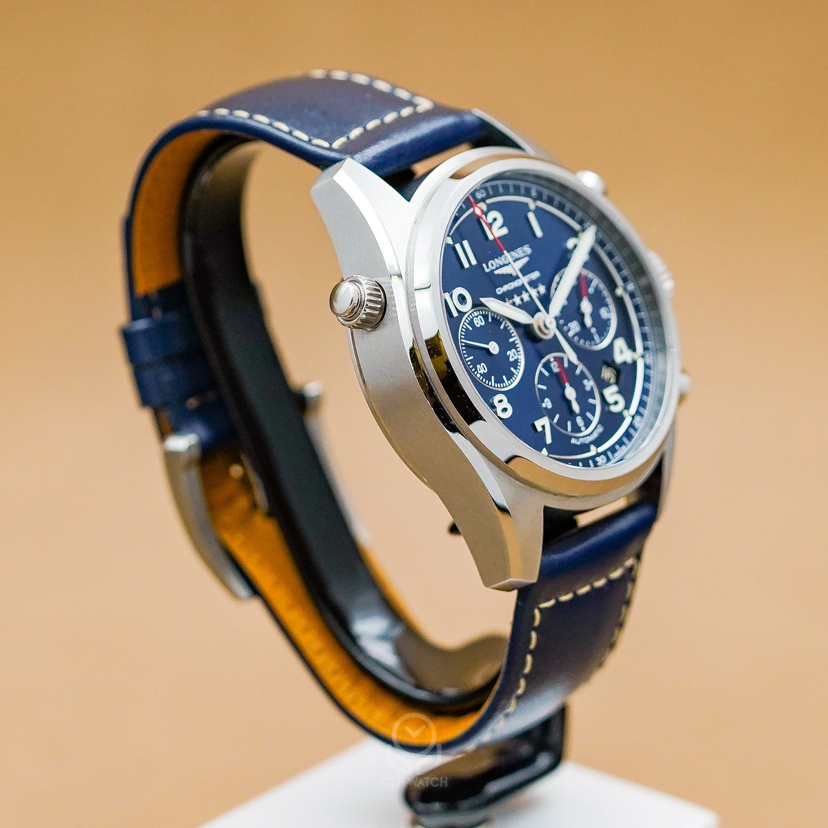 Longines 浪琴 Spirit 先行者系列飛行員計時機械錶 L38204930 藍面 計時碼錶 42mm 2024年台灣公司貨 95%新