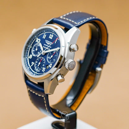 Longines 浪琴 Spirit 先行者系列飛行員計時機械錶 L38204930 藍面 計時碼錶 42mm 2024年台灣公司貨 95%新