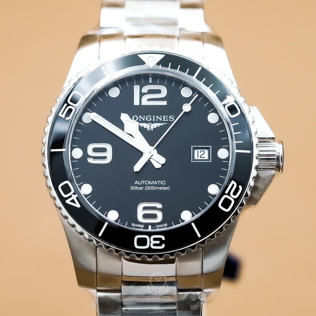 Longines 浪琴 HydroConquest 深海征服者 L37824566 黑色太陽飾紋面盤 黑色陶瓷圈 43mm 2026年台灣公司貨 未使用品