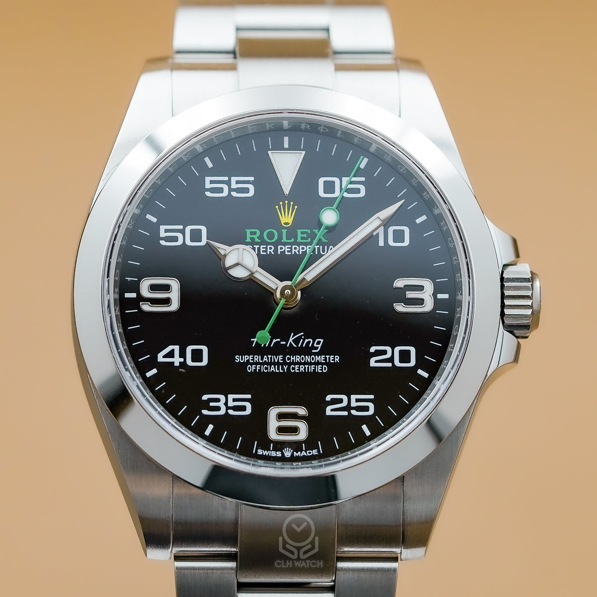 Rolex 勞力士 Air-King 空中霸王型 126900 黑面 綠色秒針 40mm 2024年 95%新