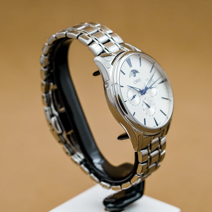 Oris 豪利時 Artelier 多功能月相盈虧錶 灰面 40mm 2022年台灣公司貨 95%新 有貼膜